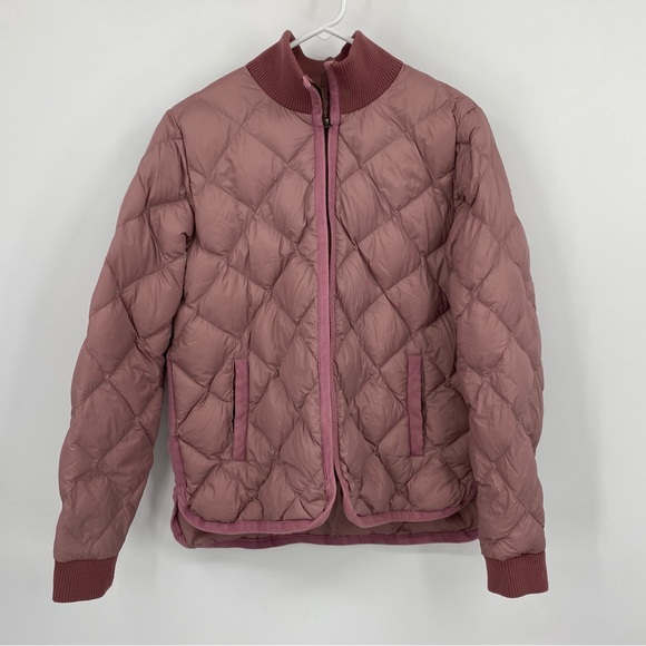 Marine Layer Meredith Puffer Coat in Mauve Large - Picture 2 of 10